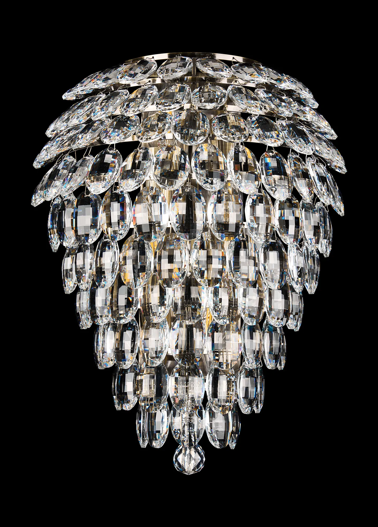 Coniston IP Tall Wall Lamp 6 Light Antique Brass IL32913AB  Diyas Coniston IP